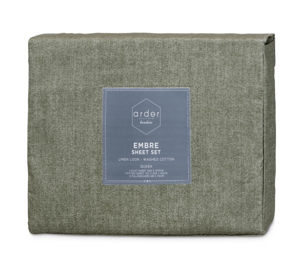 Embre Linen Look Washed Cotton SHEET SET - Image 3