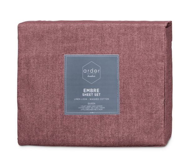 Embre Linen Look Washed Cotton SHEET SET - Image 9