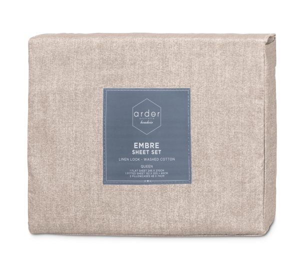 Embre Linen Look Washed Cotton SHEET SET - Image 6