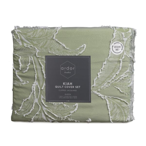 KIAH CLIPPED TUFTED JACQUARD QUILT COVER SET - Image 4