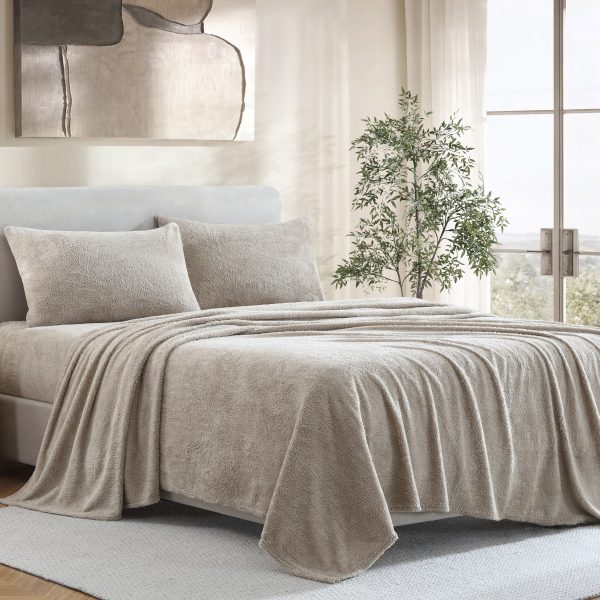 TEDDY FLEECE SHEET SET IN NATURAL