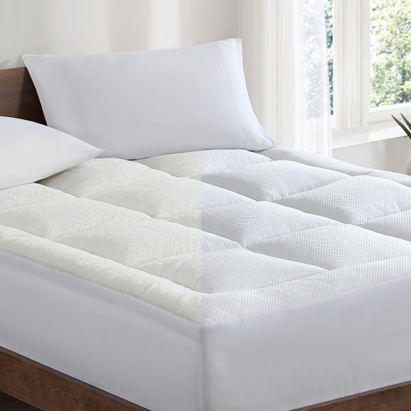 1800GSM REVERSIBLE MICROFIBRE MATTRESS TOPPER